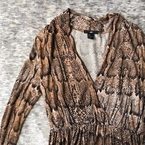 H&M Snakeskin Print Dress